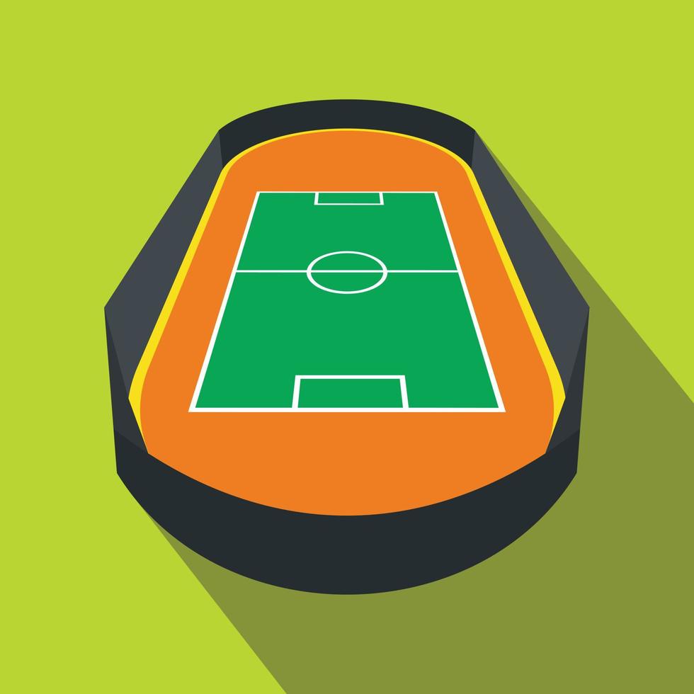 icono plano de campo de fútbol abierto vector