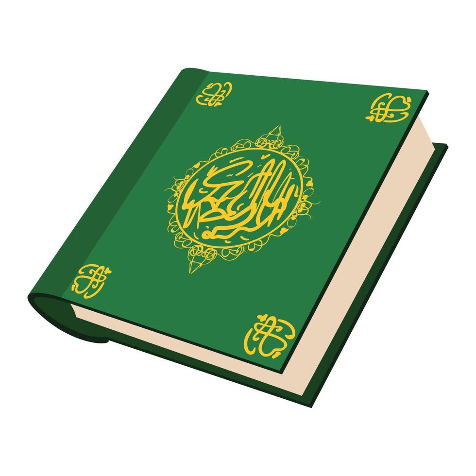 The holy Quran cartoon icon vector