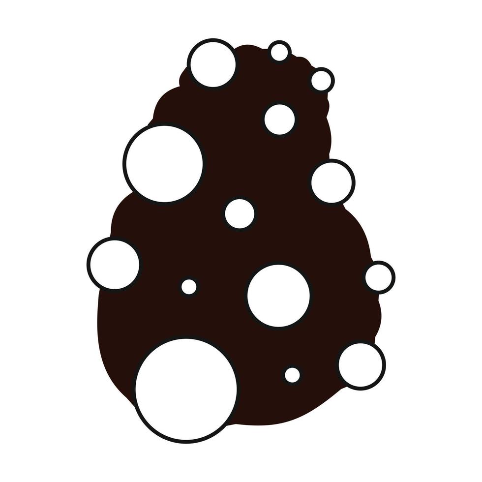 Virus black simple icon vector