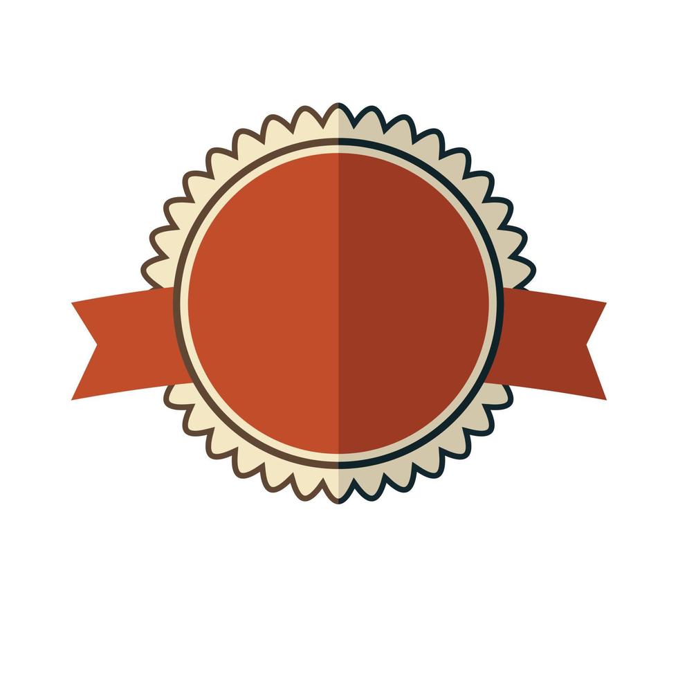 New red vintage badge vector