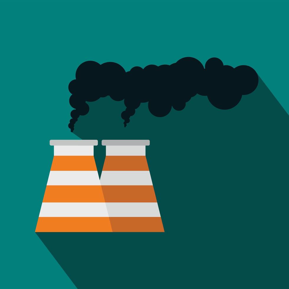 Smoking pipe icon in flat style vector