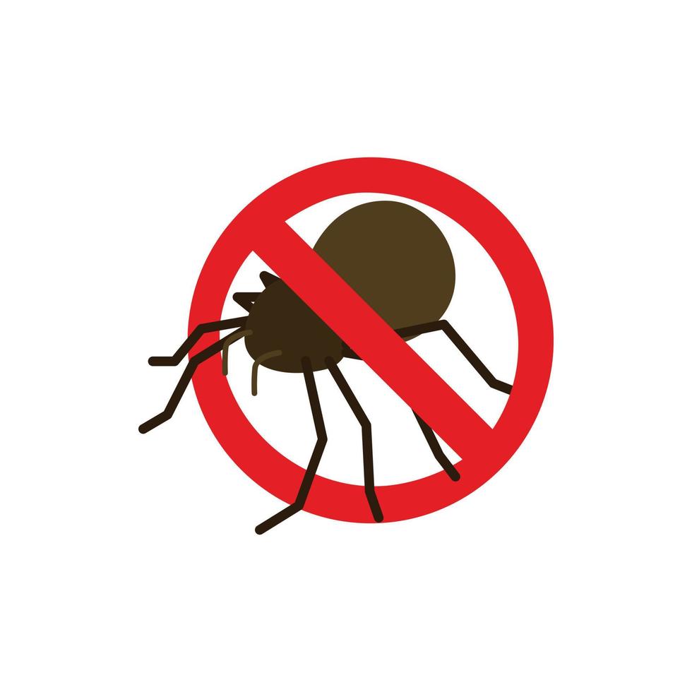 Warning sign with bug icon, isometric 3d style vector