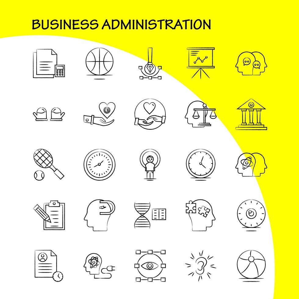 Business Concepts Hand Drawn Icons Set For Infographics Mobile UXUI Kit And Print Design Include Monitor Document Computer Cloud Globe Internet Global Map Collection Modern Infographic Logo vector