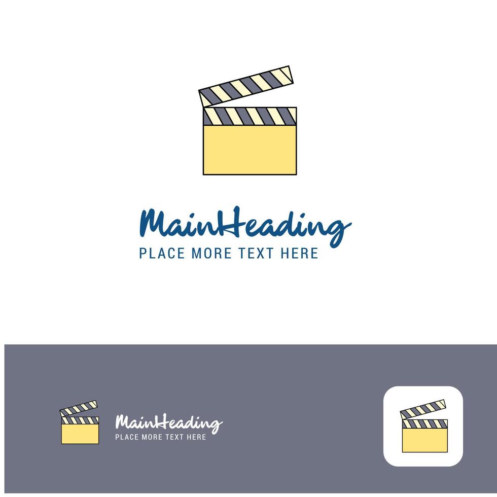 Creative Movie clip Logo Design Flat color Logo place for Tagline Vector Illustration