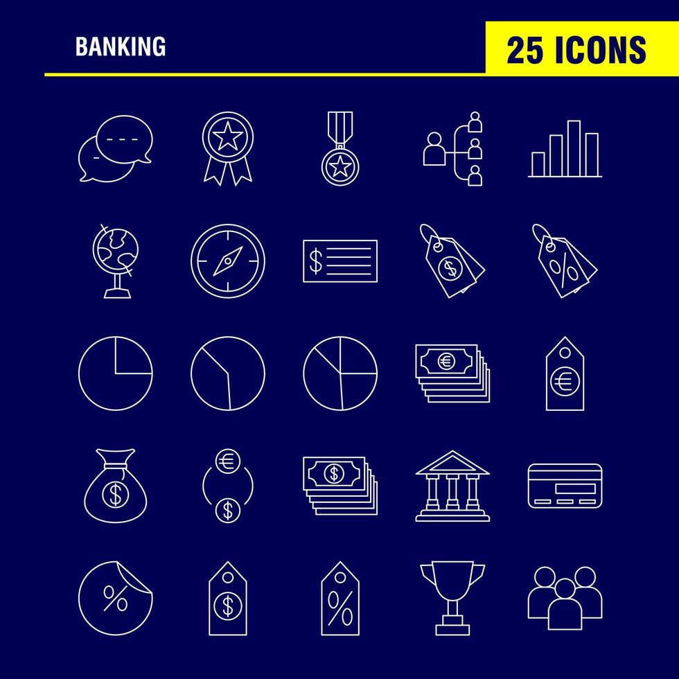 Banking Line Icon for Web Print and Mobile UXUI Kit Such as Achievement Award First Medal Prize Achievement Award First Pictogram Pack Vector