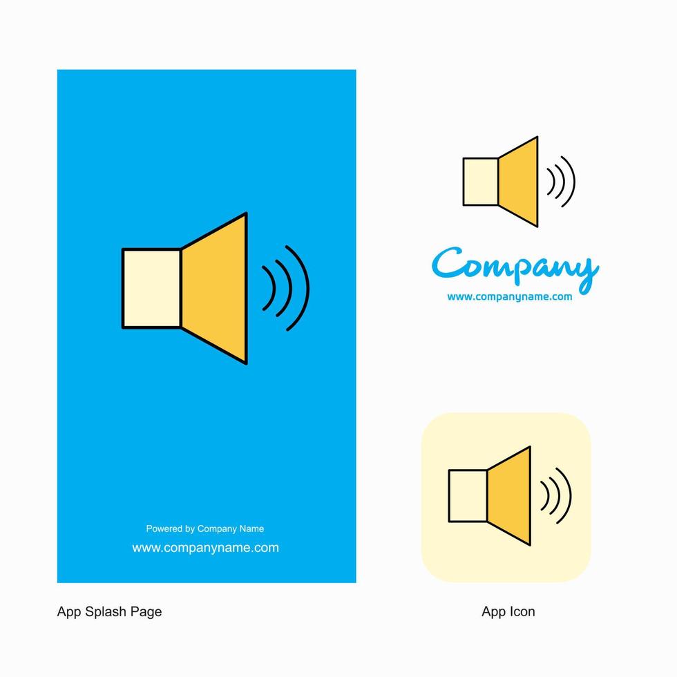 Volume Company Logo App Icon and Splash Page Design Creative Business App Design Elements vector