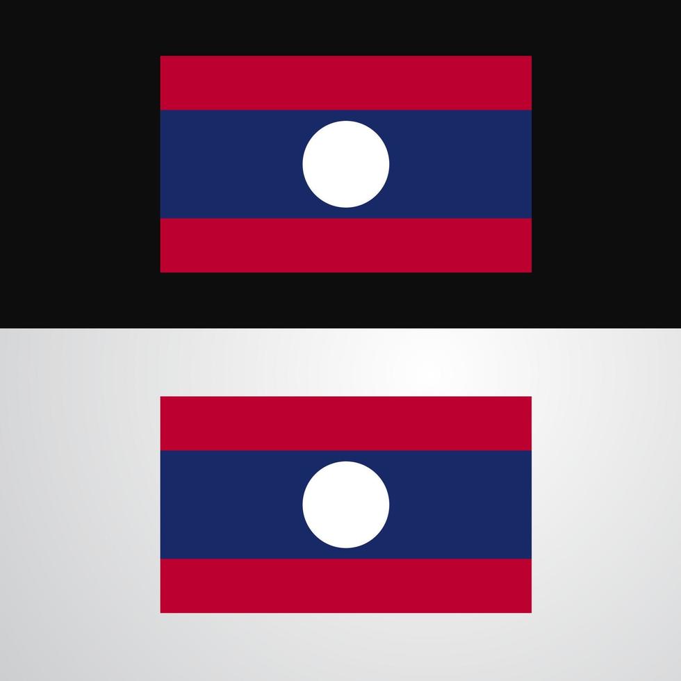 diseño de banner de bandera de laos vector