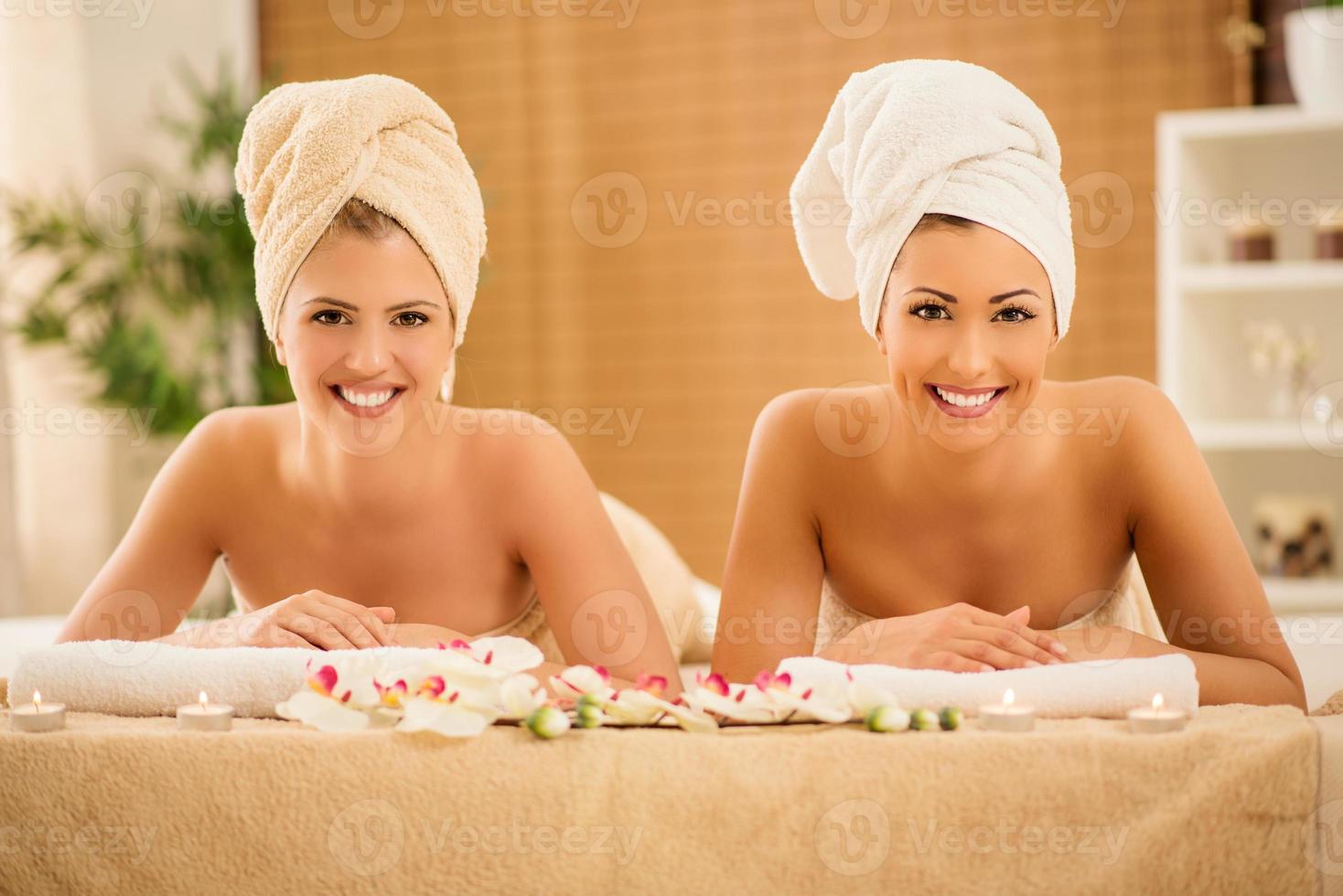 Two Girls In The Spa Centre photo