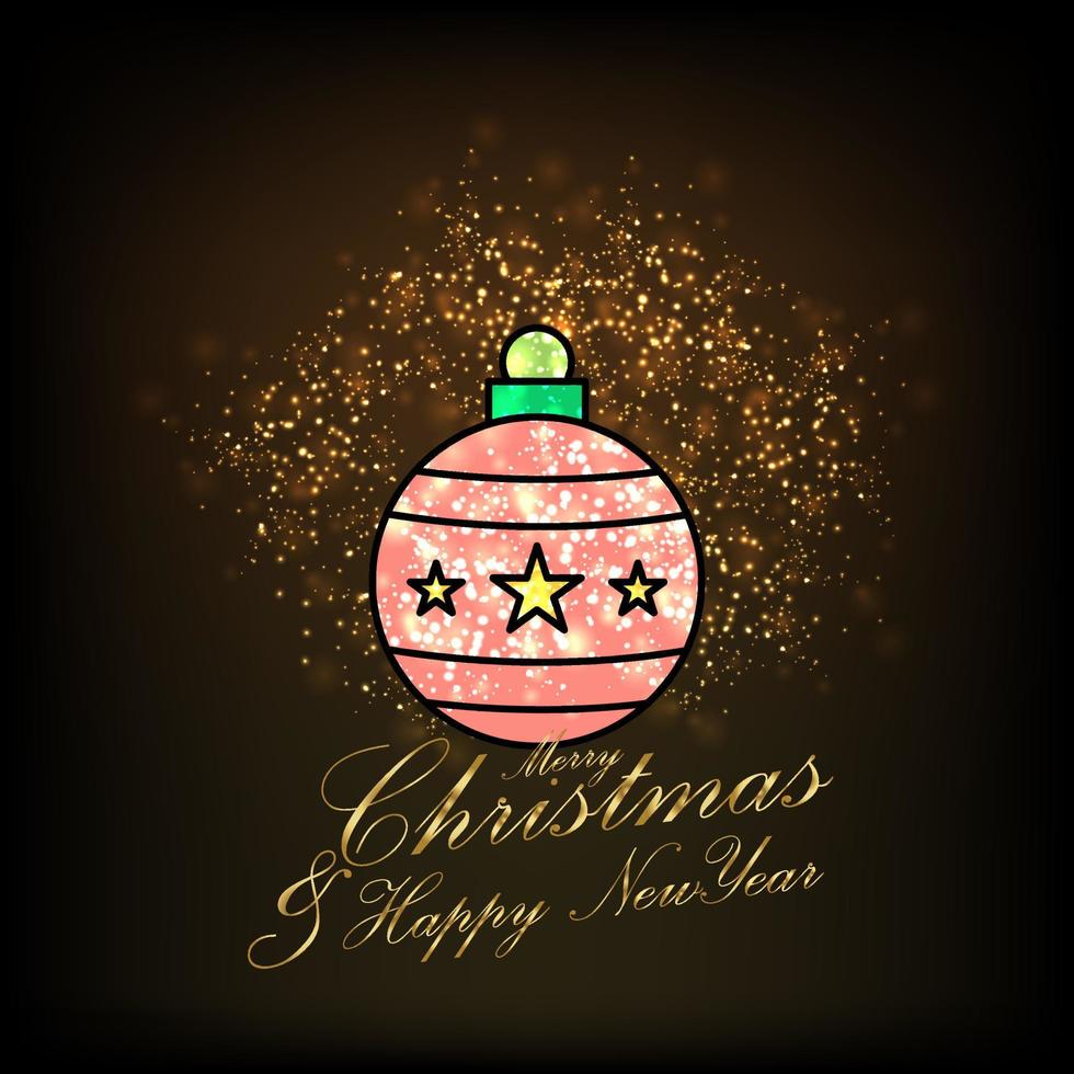 Merry Christmas and Happy new Year Abstract Glitter background vector