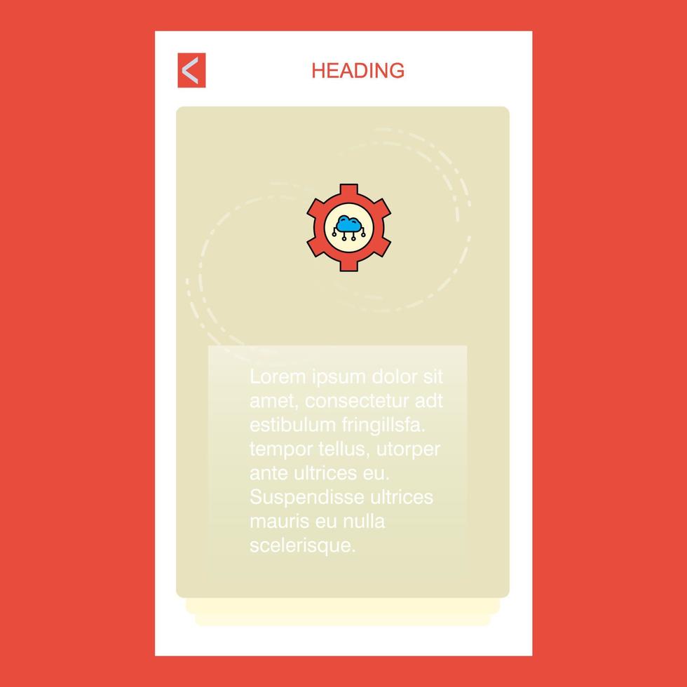 Cloud setting mobile vertical banner design design Vector