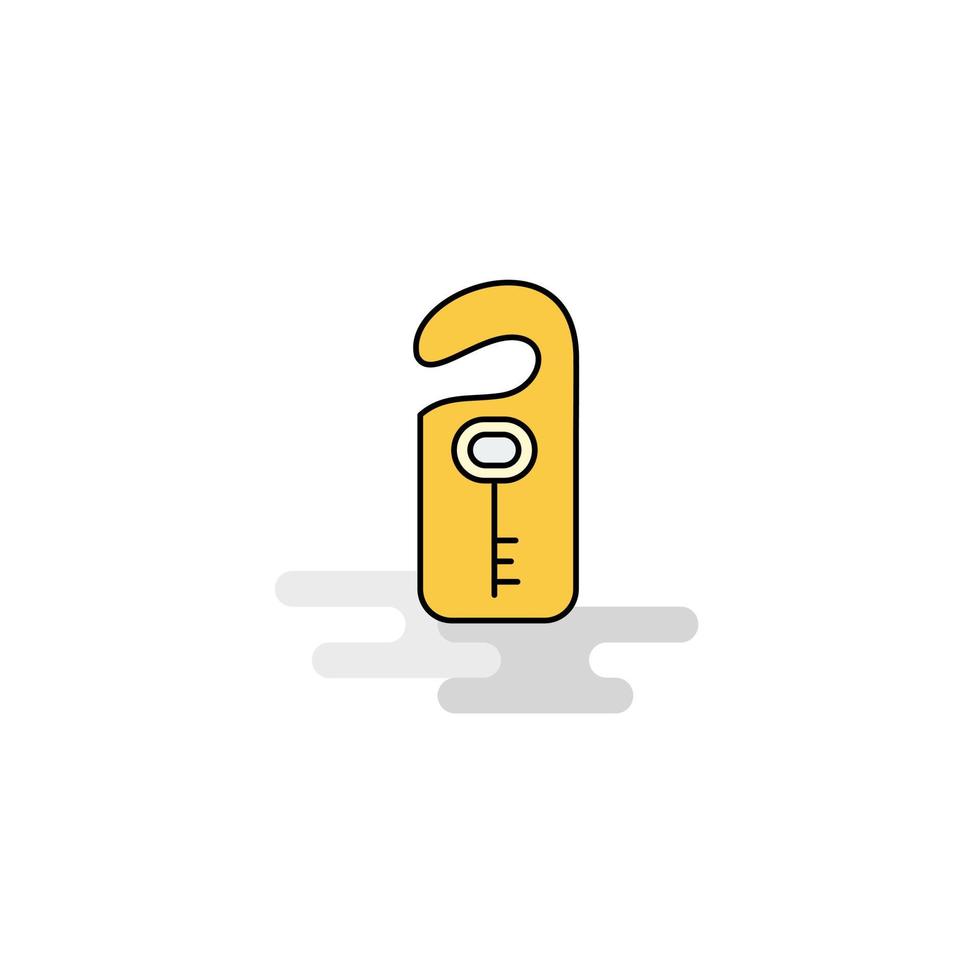 vector de icono de etiqueta de llave plana
