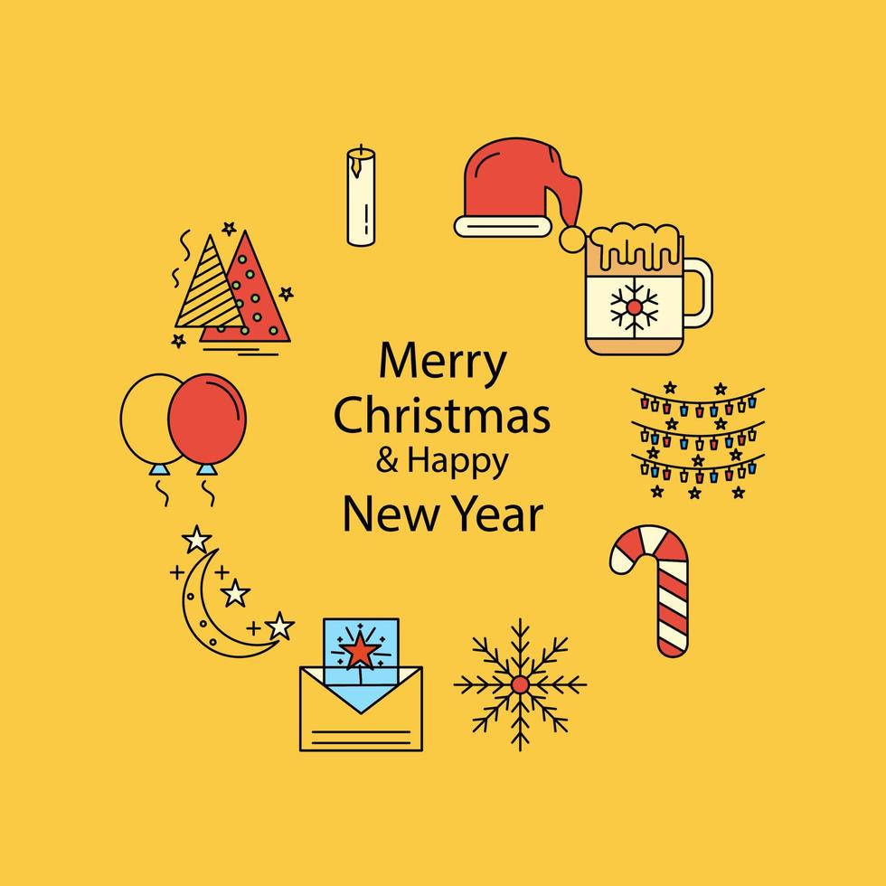 Merry Christmas Beautiful Background Vector illustration