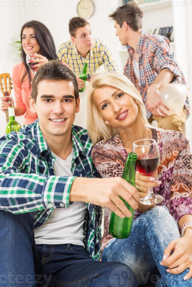 Young Couple At House Party photo