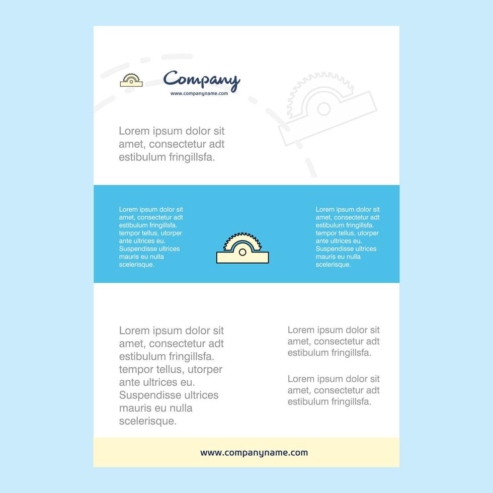 Template layout for Cutter comany profile annual report presentations leaflet Brochure Vector Background