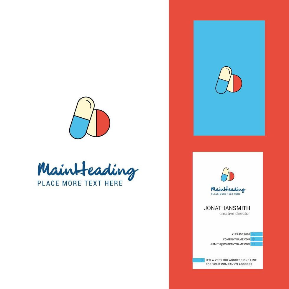 Medicine Creative Logo and business card vertical Design Vector