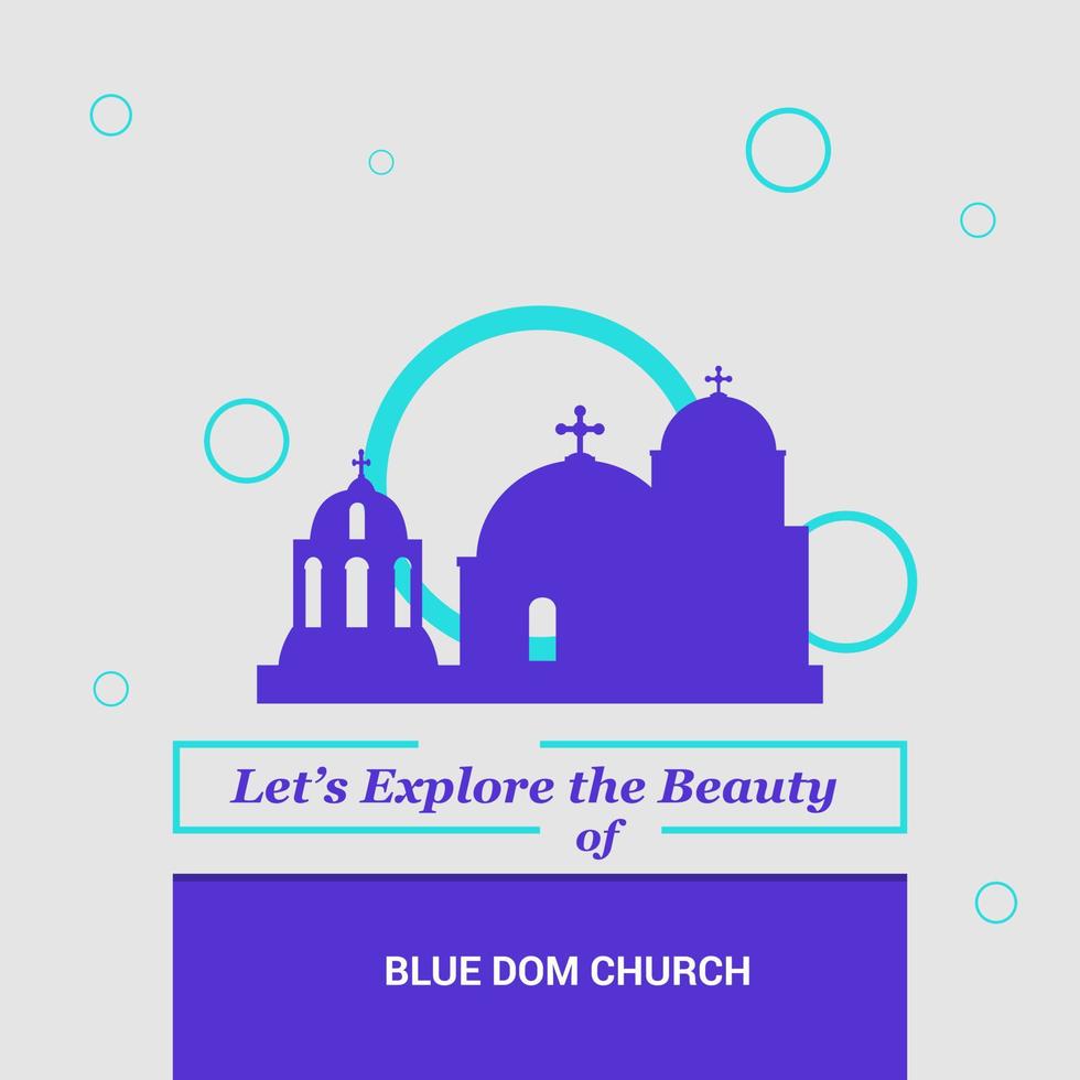 Lets Explore the beauty of Blue Dom Church Slovakia National Landmarks vector
