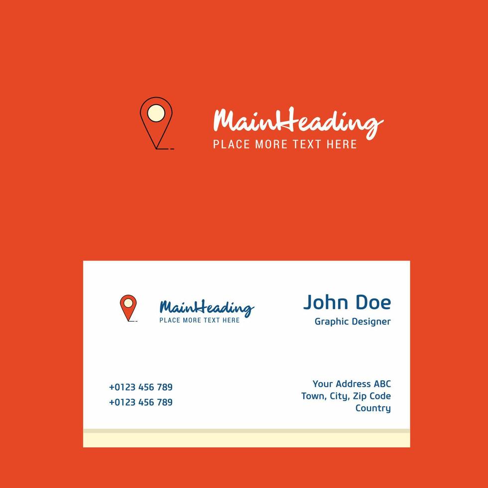 Location logo Design with business card template Elegant corporate identity Vector