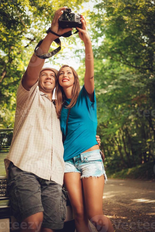 selfie en el viaje foto