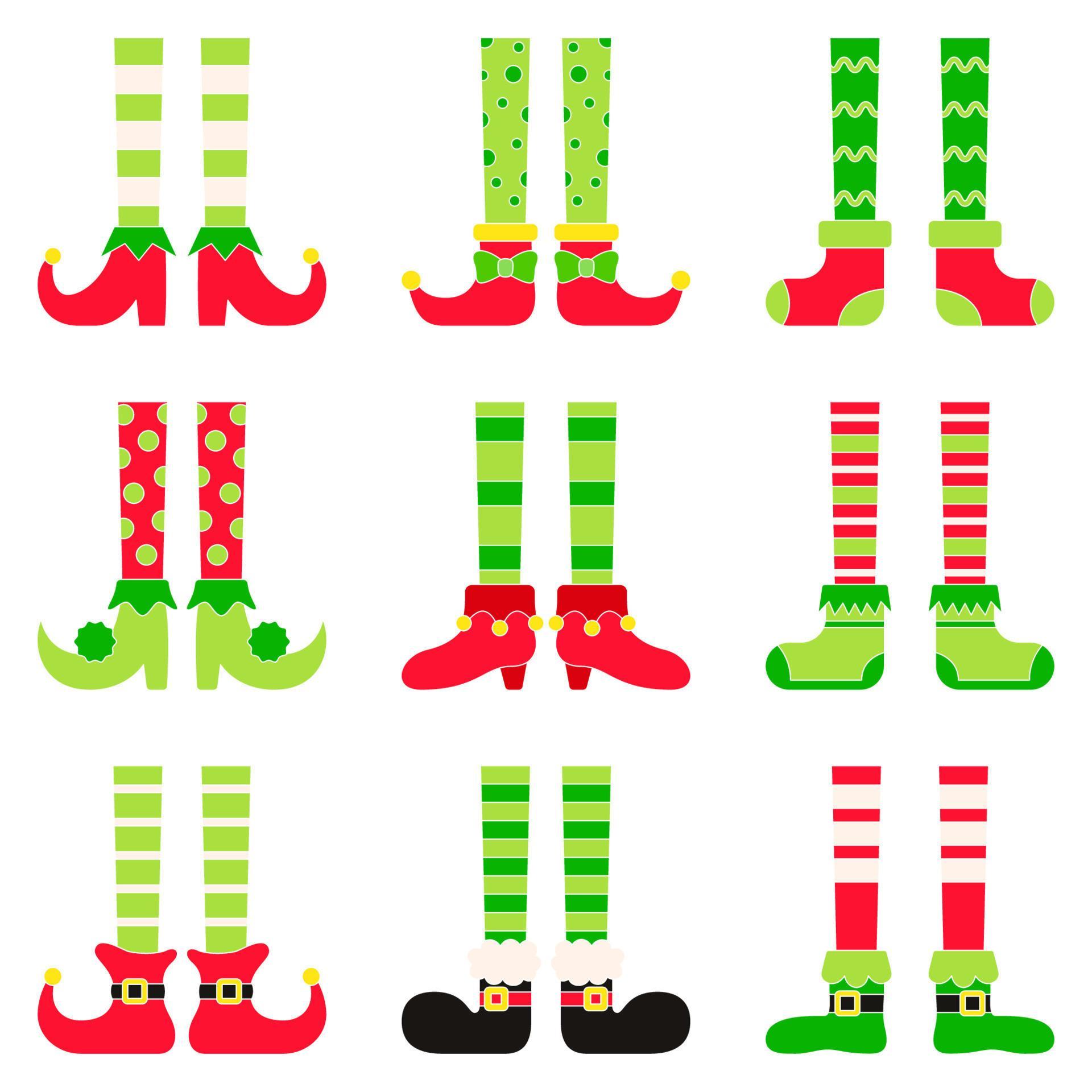 Set of Elf feet in flat style isolated 14157734 Vector Art at Vecteezy