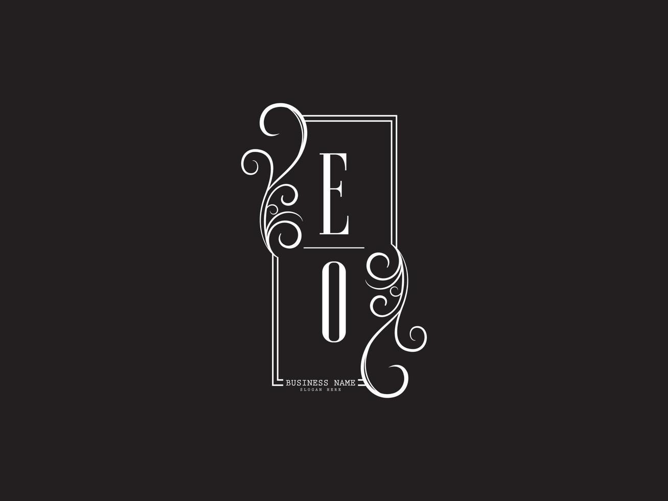 icono de logotipo eo minimalista, diseño de logotipo de lujo con letra eo oe vector