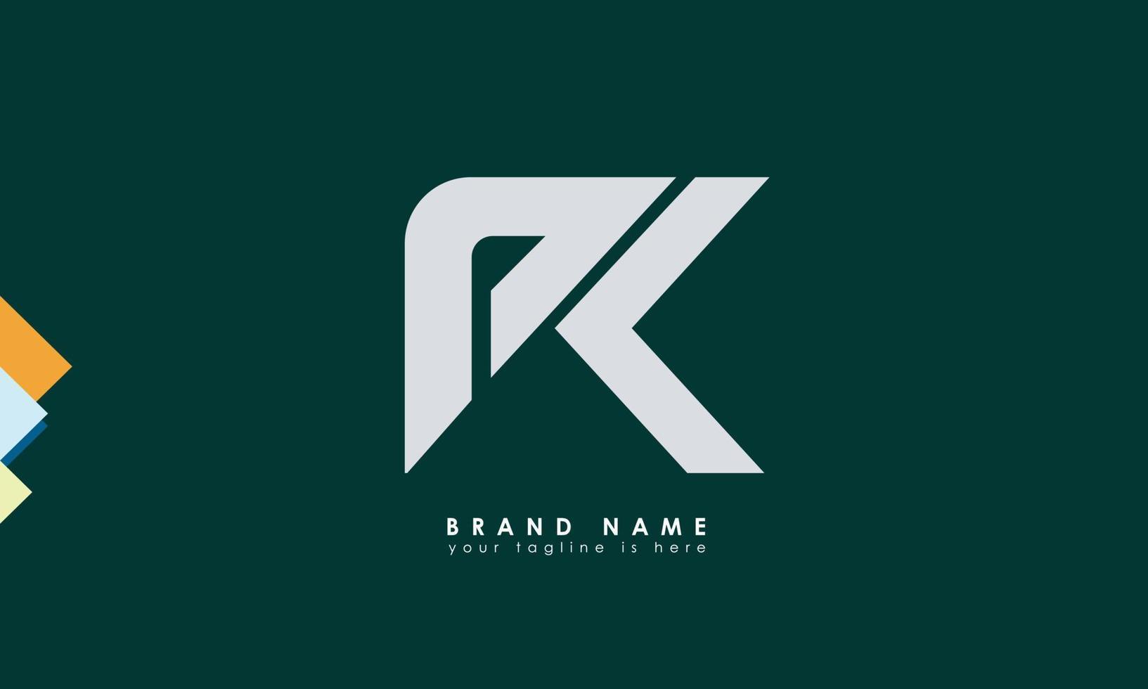 Alphabet letters Initials Monogram logo PK, KP, P and K vector