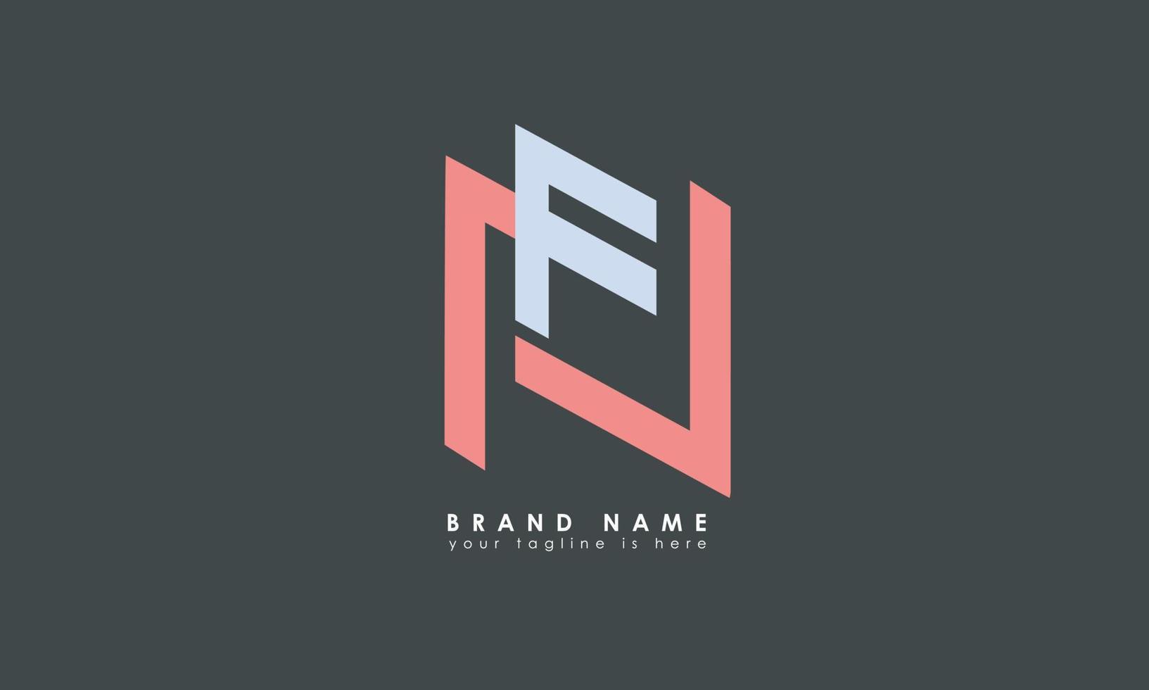 Alphabet letters Initials Monogram logo FN, NF, F and N vector