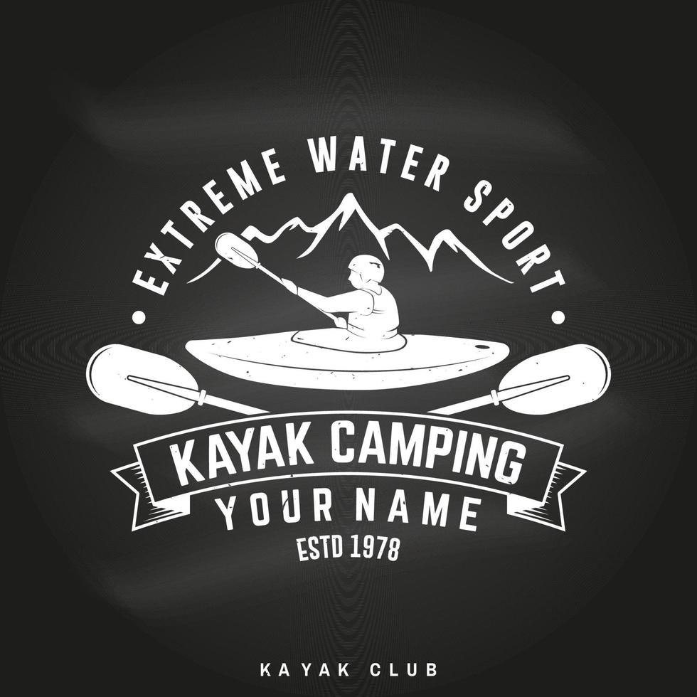 acampar en kayak. ilustración vectorial vector