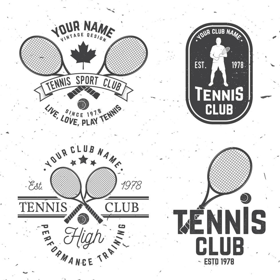 Tennis club. Vector illustration.