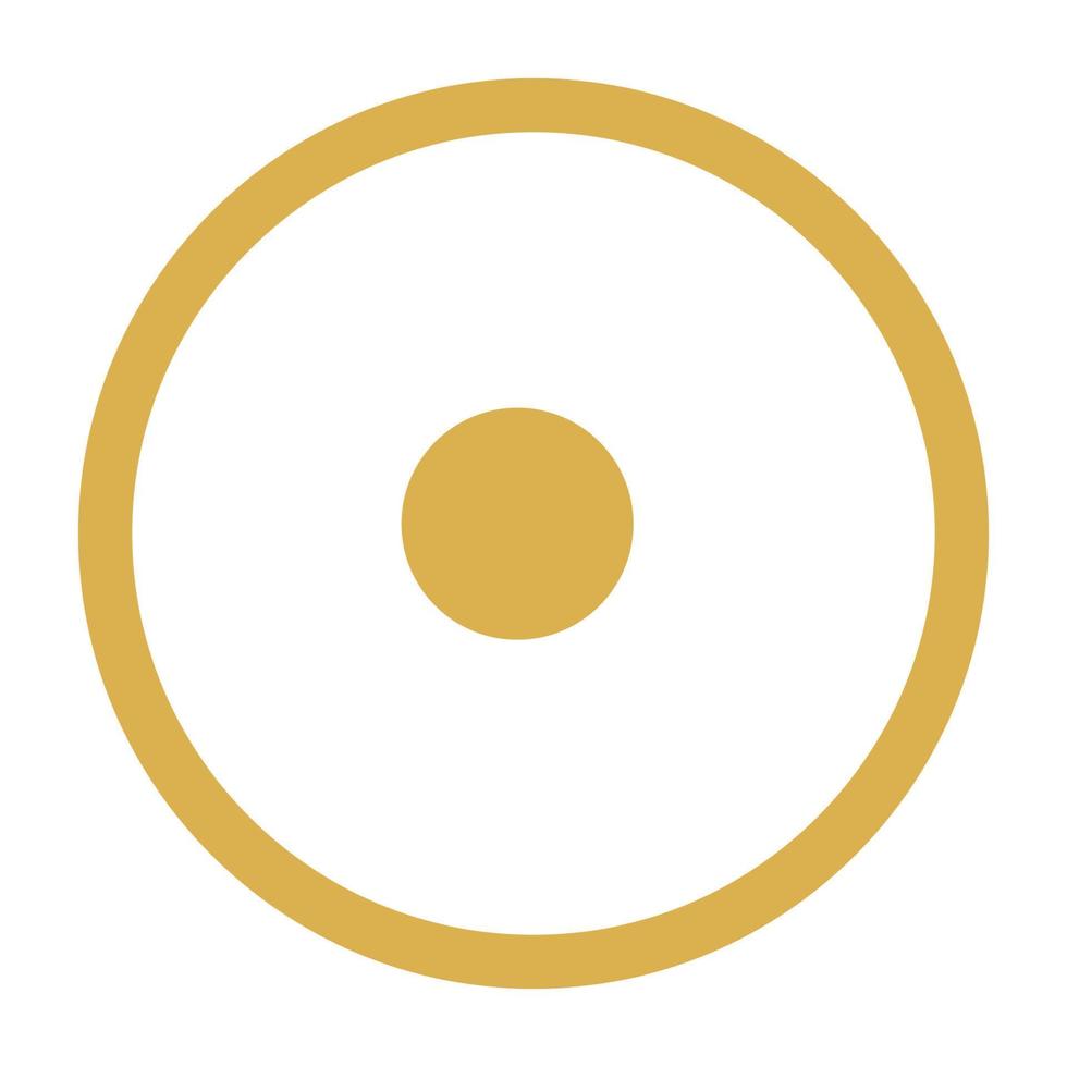 vector image of a golden circle in a circle isolated on a white background