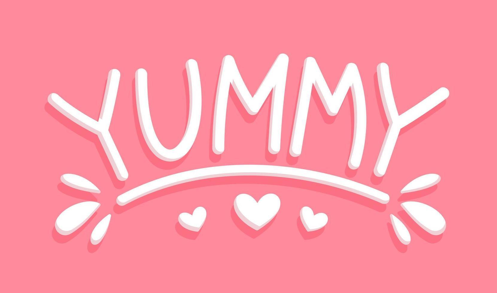 A beautiful inscription on a pink background in white letters. vector