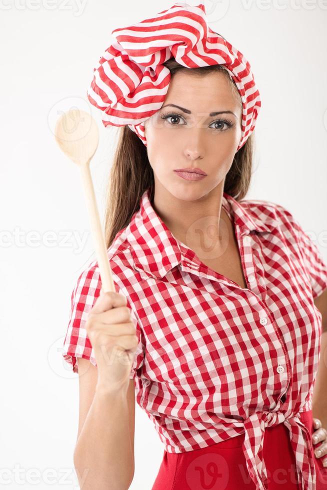 Girl With Wooden Spoon photo