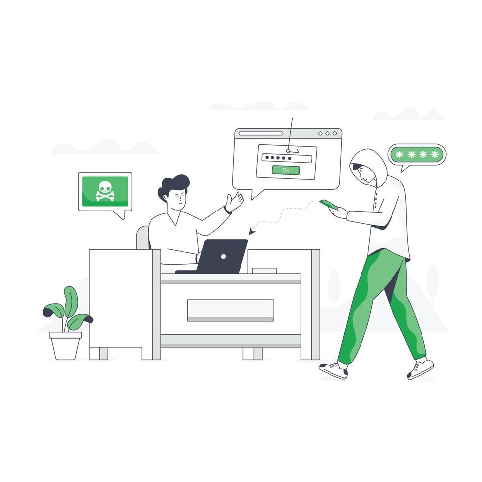 Check out flat illustration of account hacking vector