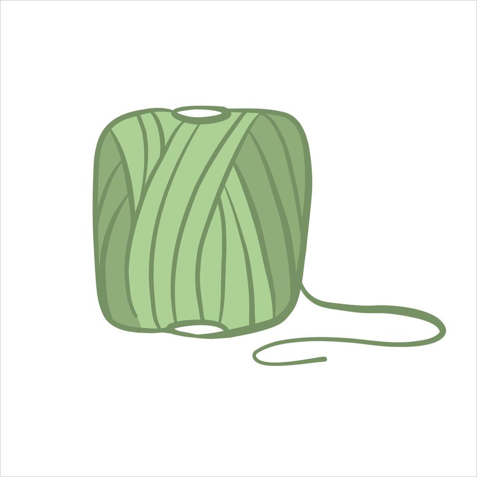 Vector illustration colored in doodle style. Yarn for knitting.