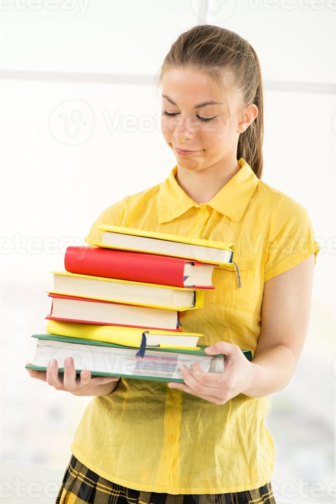 Female student with books photo