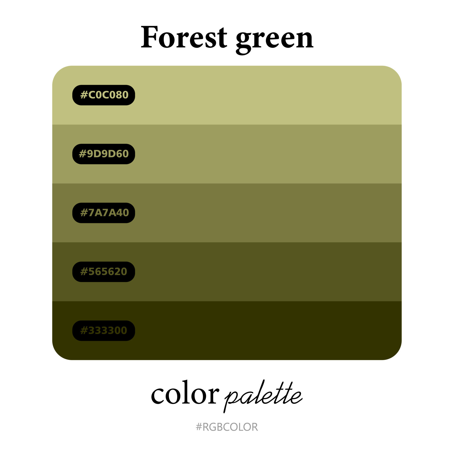 Forest green sales color palette