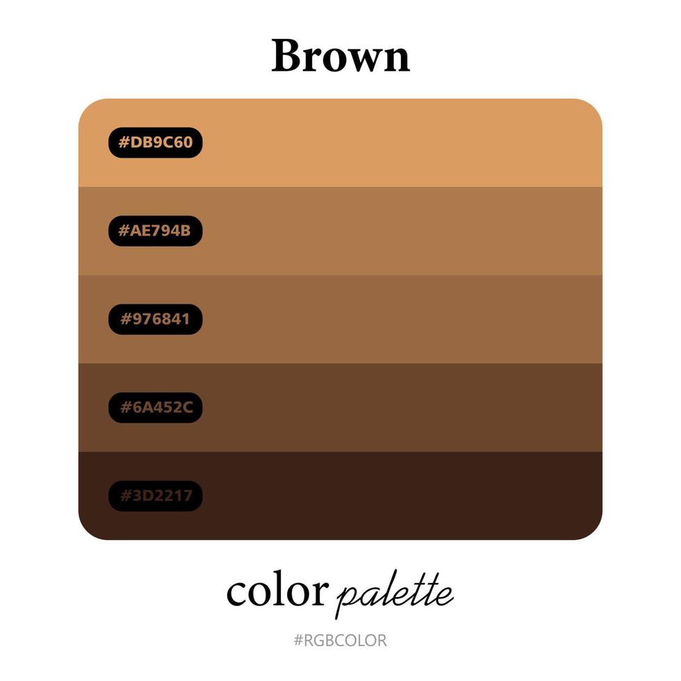 Brown color palettes accurately with codes, Perfect for use by