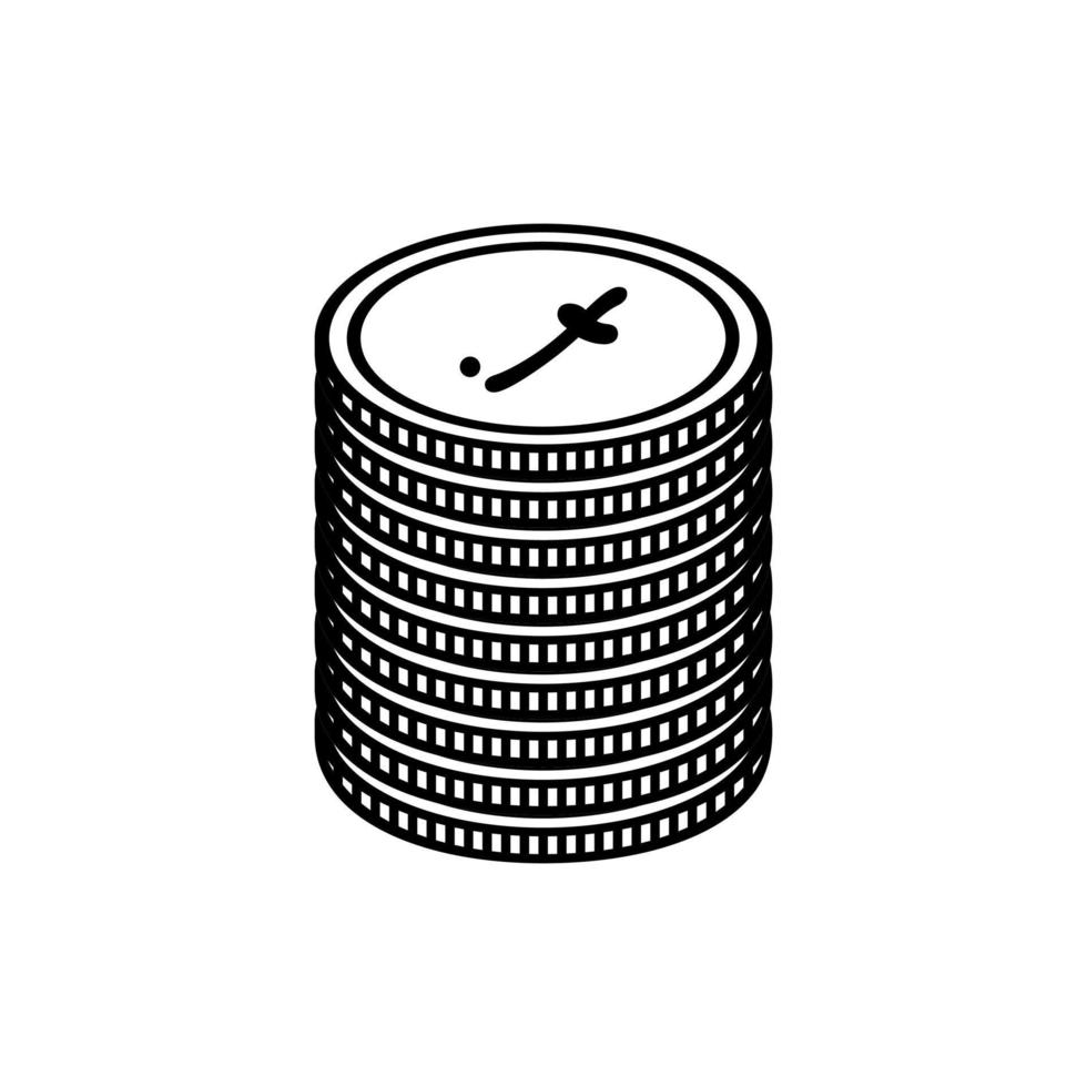 Maldives Currency, MVR Sign, Maldivian Rufiyaa Icon Symbol. Vector Illustration