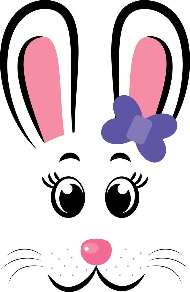 Kawaii Easter Bunny. Vector illustration