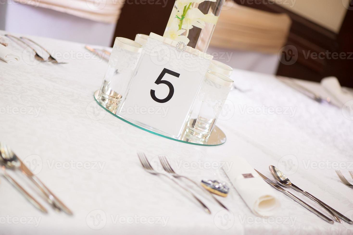 Wedding table decoration photo