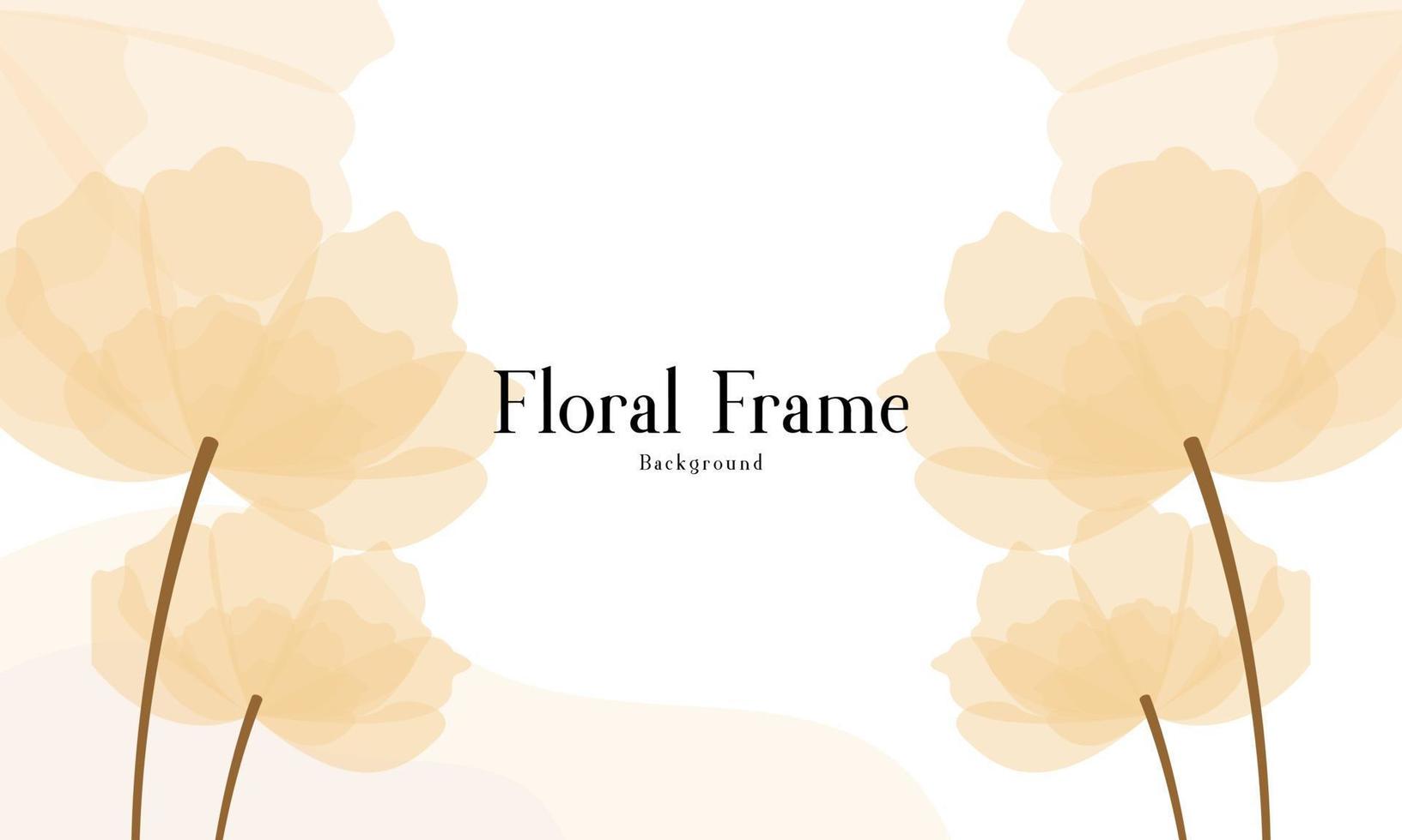 hermoso fondo de marco floral vintage vector