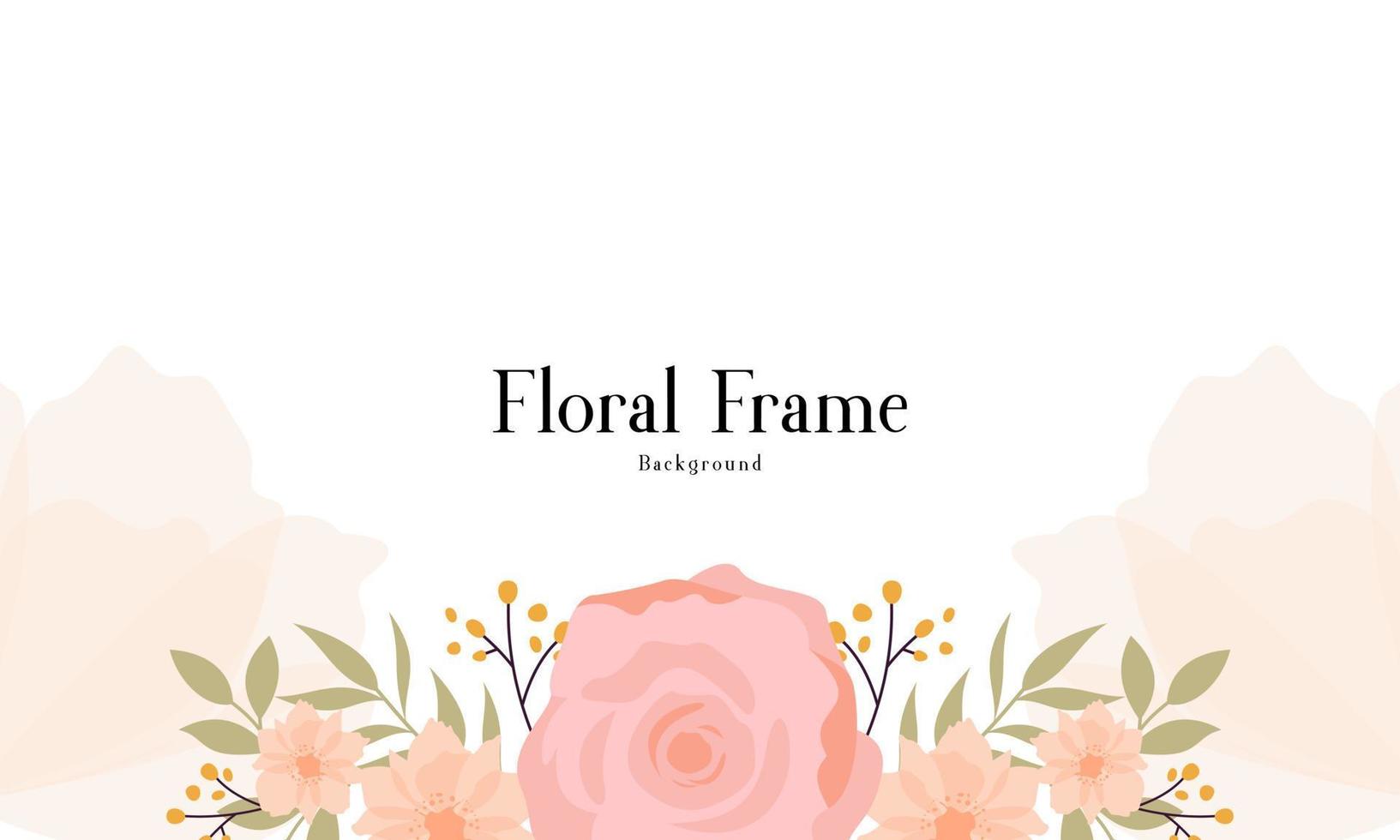 Beautiful Vintage Floral Frame Background vector