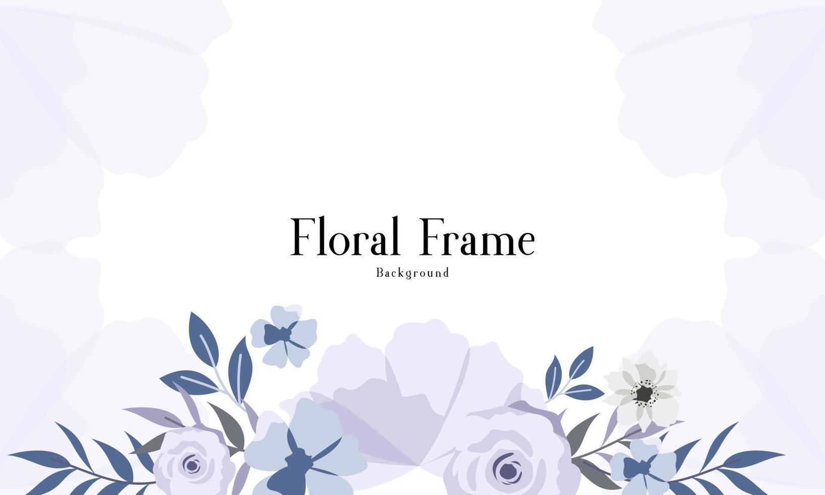 hermoso fondo de marco floral vintage vector