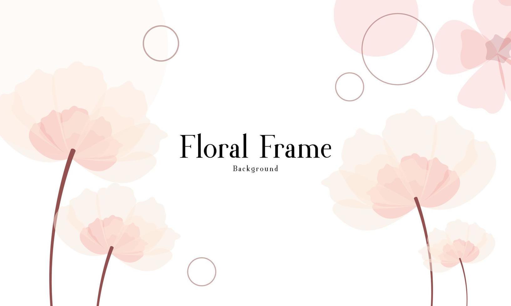 hermoso fondo de marco floral vintage vector