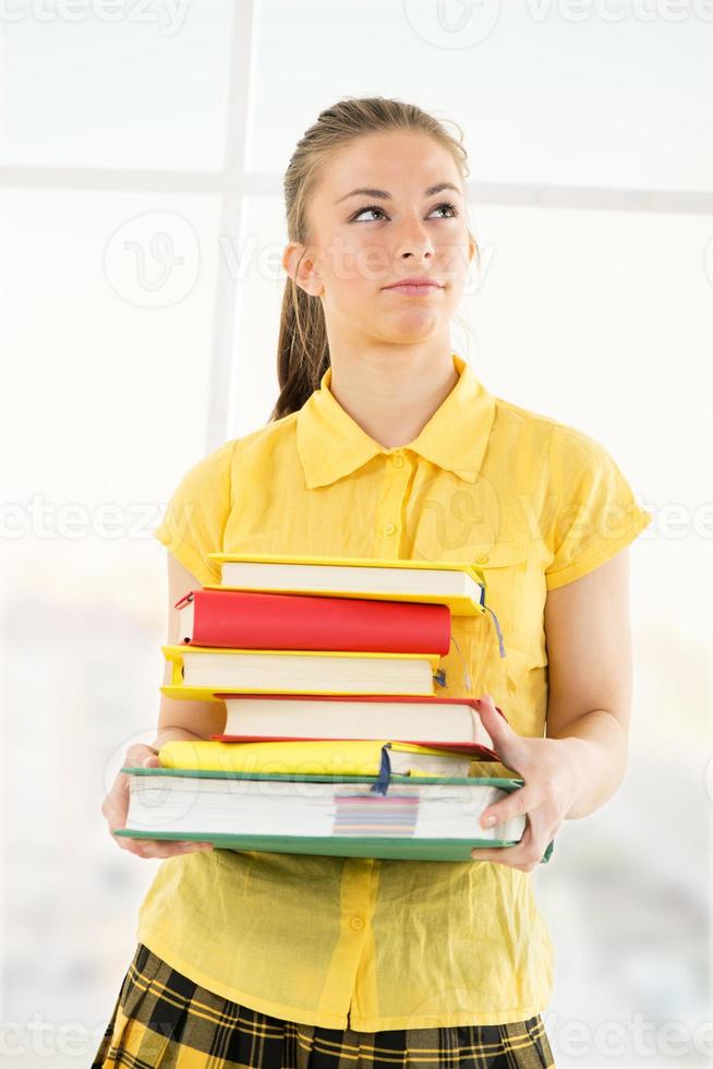 Female student with books photo