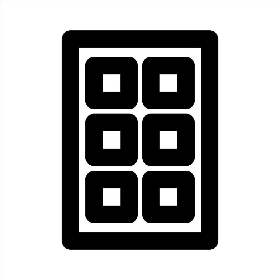 Window and door icon.  Vector illustration isolated on a white background. . Premium quality symbol. Vector sign for mobile app and web sites