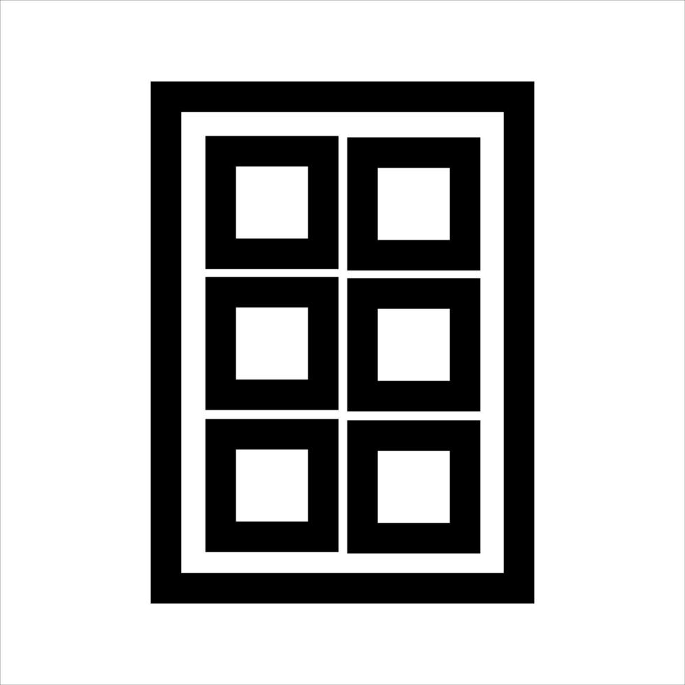 icono de ventana y puerta. ilustración vectorial aislada en un fondo blanco. . símbolo de primera calidad. signo vectorial para aplicaciones móviles y sitios web vector