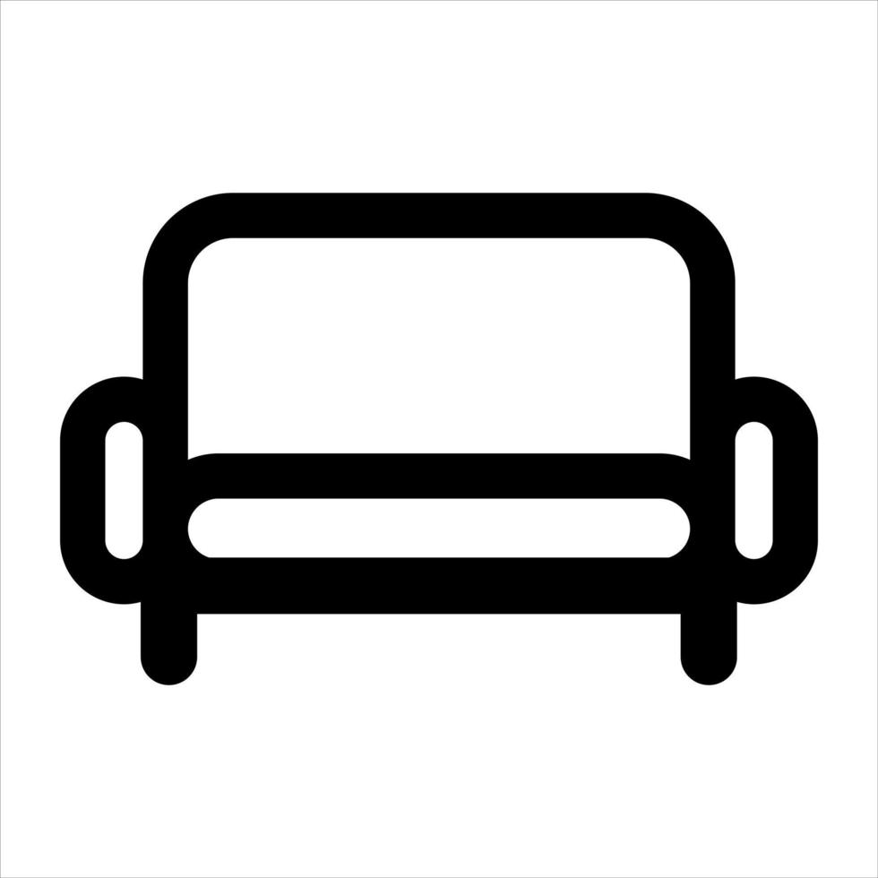 Home interior design icon, sofa icon, living room, vector illustration. Flat design style.