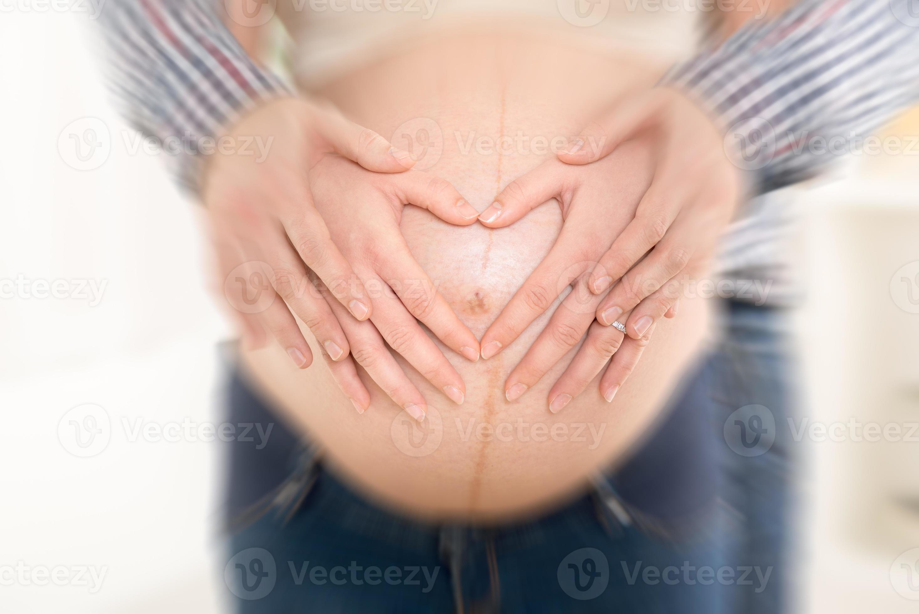 Pregnant Belly view 14160148 Stock Photo at Vecteezy