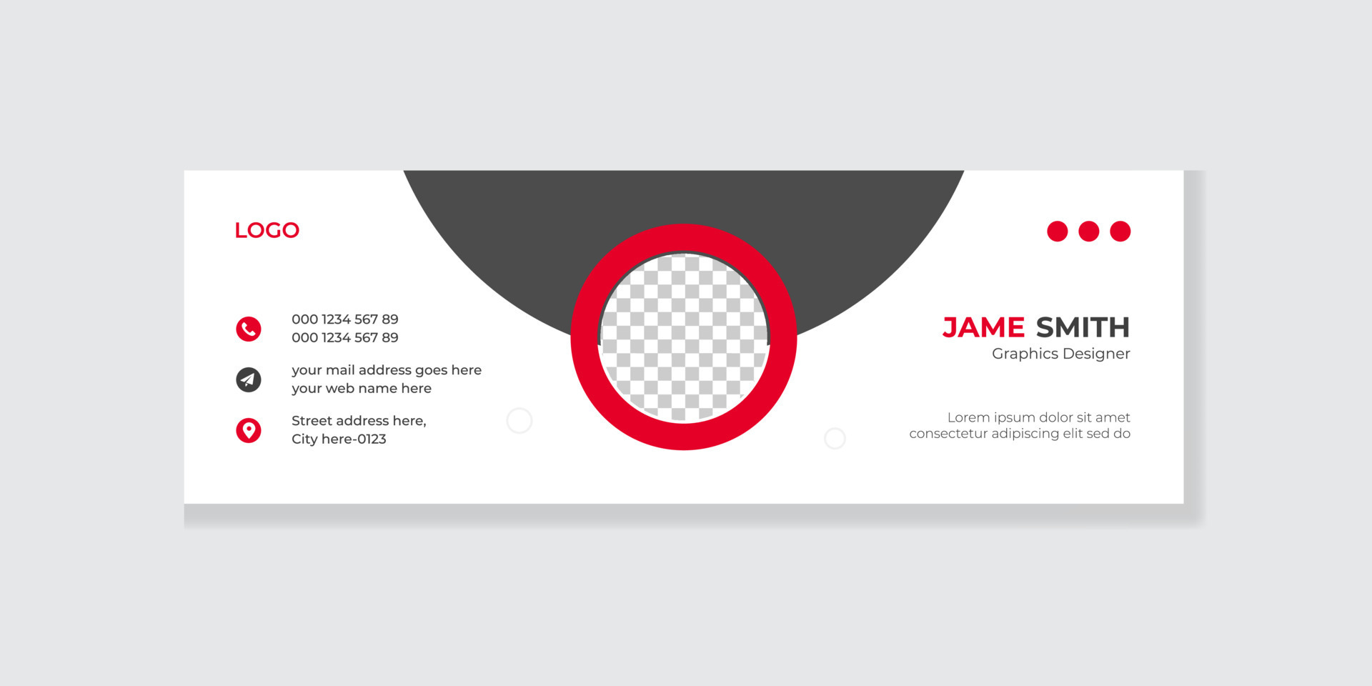Email signature template design business email signature vector banner Email signature template design business email signature vector banner