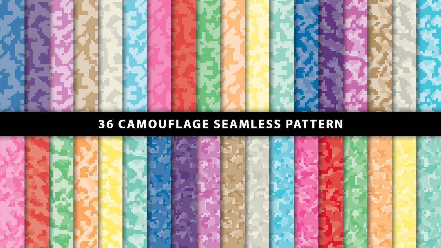 Collection military and army camouflage seamless pattern vector